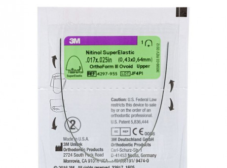 Дуга нитиноловая Unitek Super Elastic .016x.016 НЧ  ФIII 3М